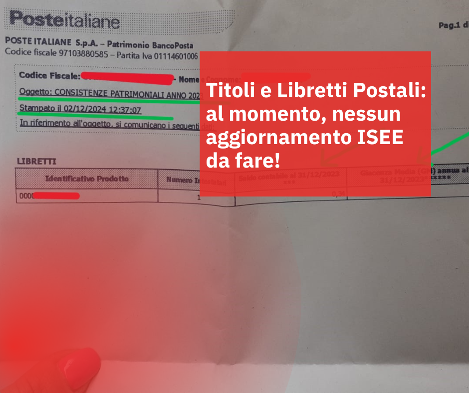 Titoli e Libretti Postali: al momento, nessun aggiornamento ISEE da fare!